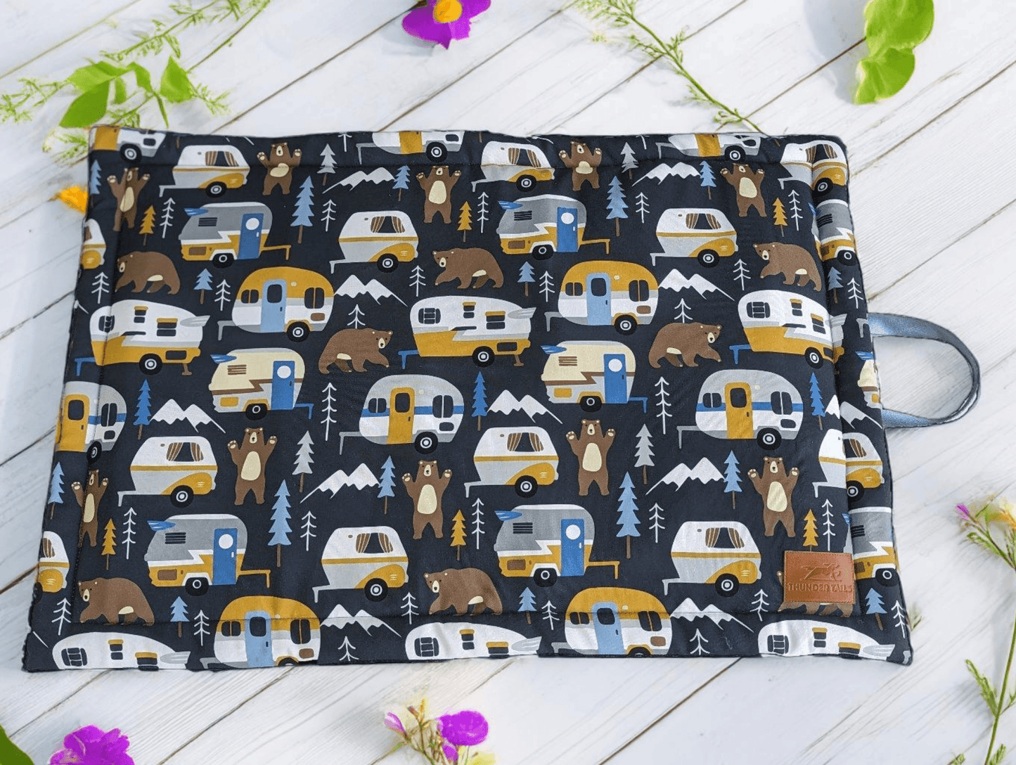 Thunder Tails 5-More-Minutes Dog Mats- Dark Grey Car Print - Thunder Tails