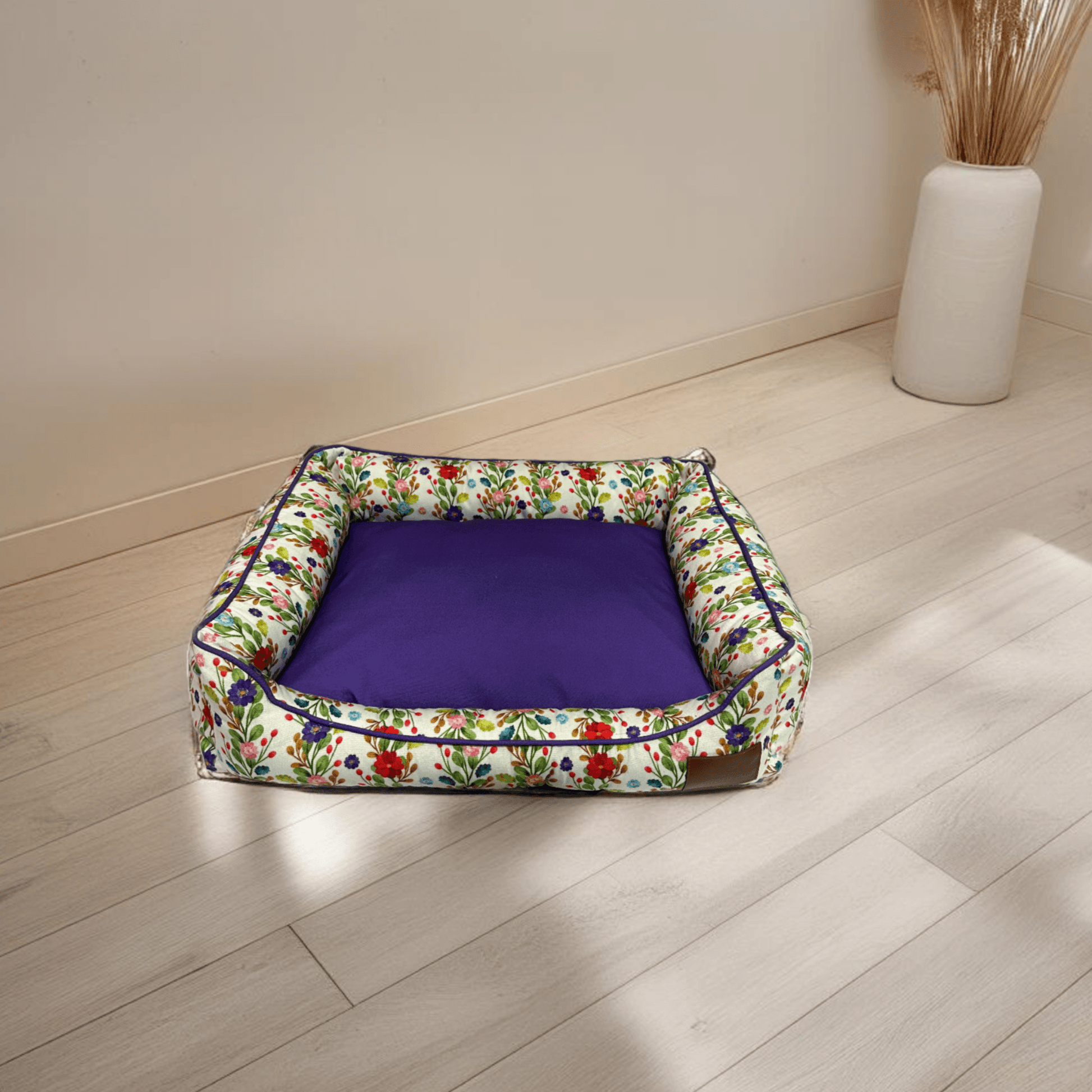 Thunder Tails Bloom Valley Lounger Dog Beds- Purple and Red - Thunder Tails