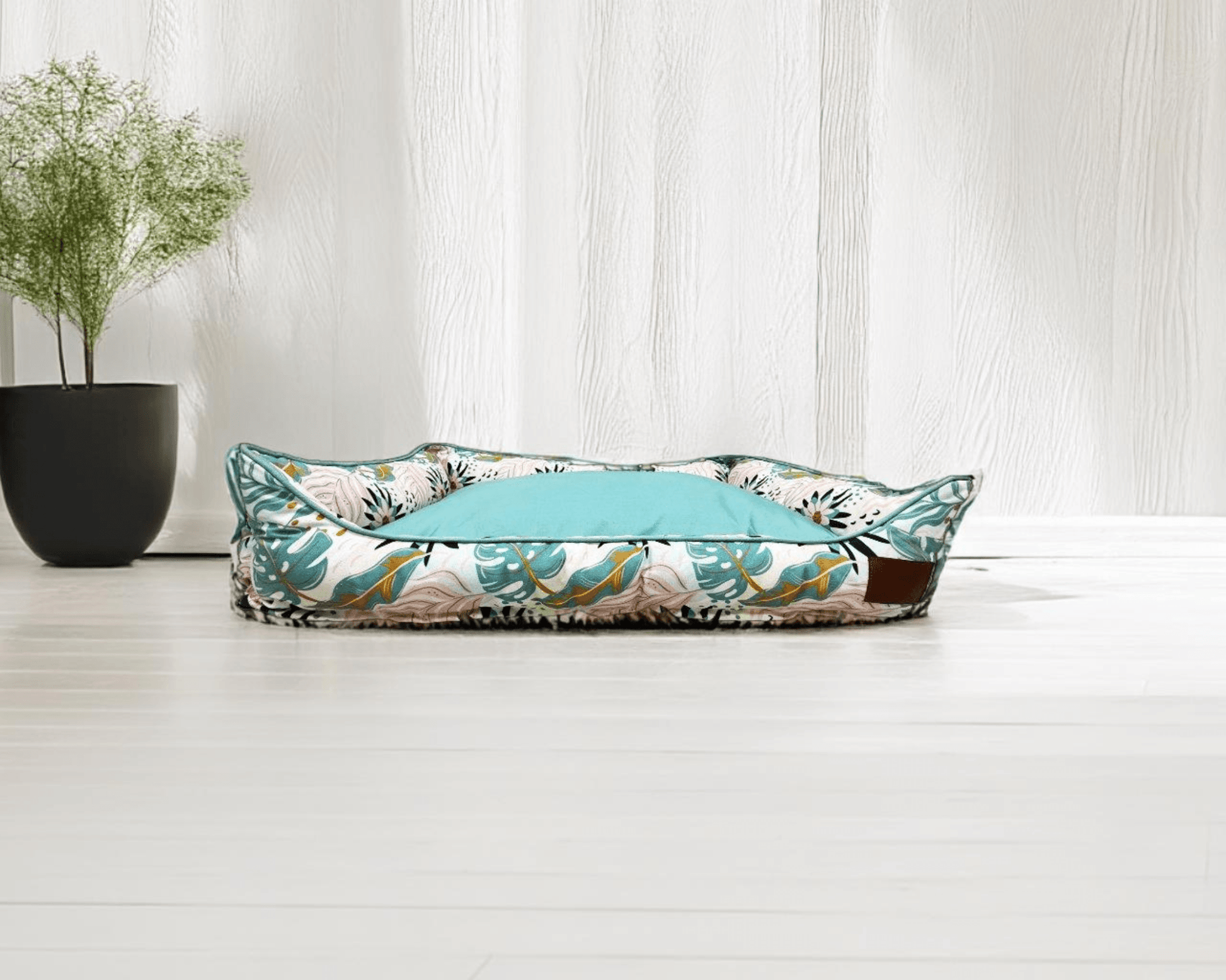 Thunder Tails Bloom Valley Lounger Dog Beds- Teal and Baby Pink - Thunder Tails