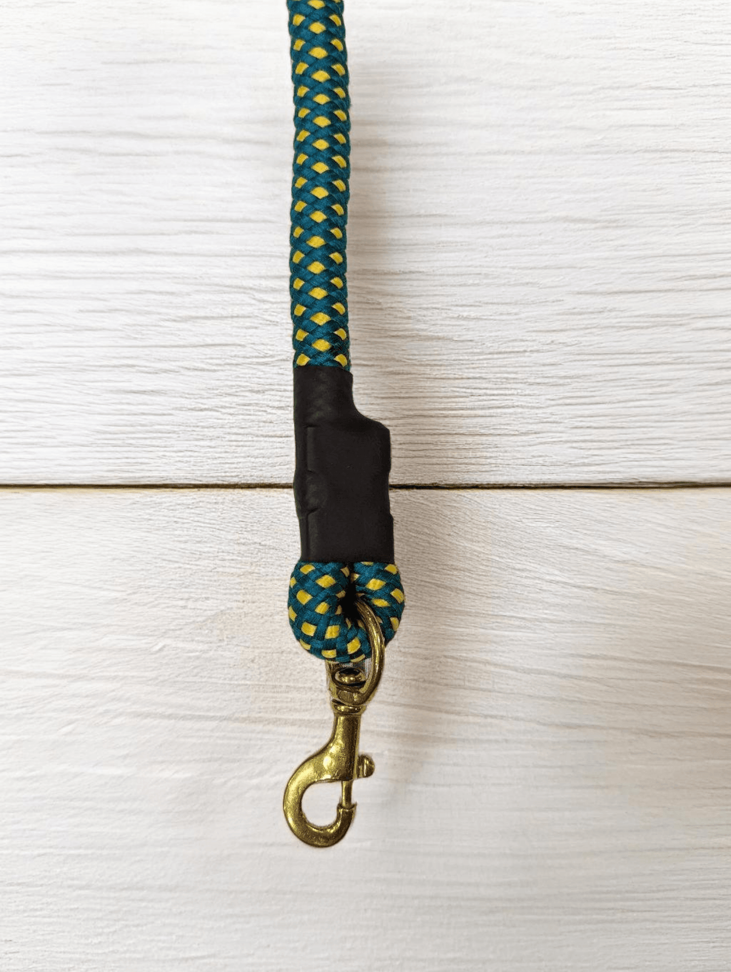 Thunder Tails Classic Rope Leash XL- Teal/Yellow - Thunder Tails