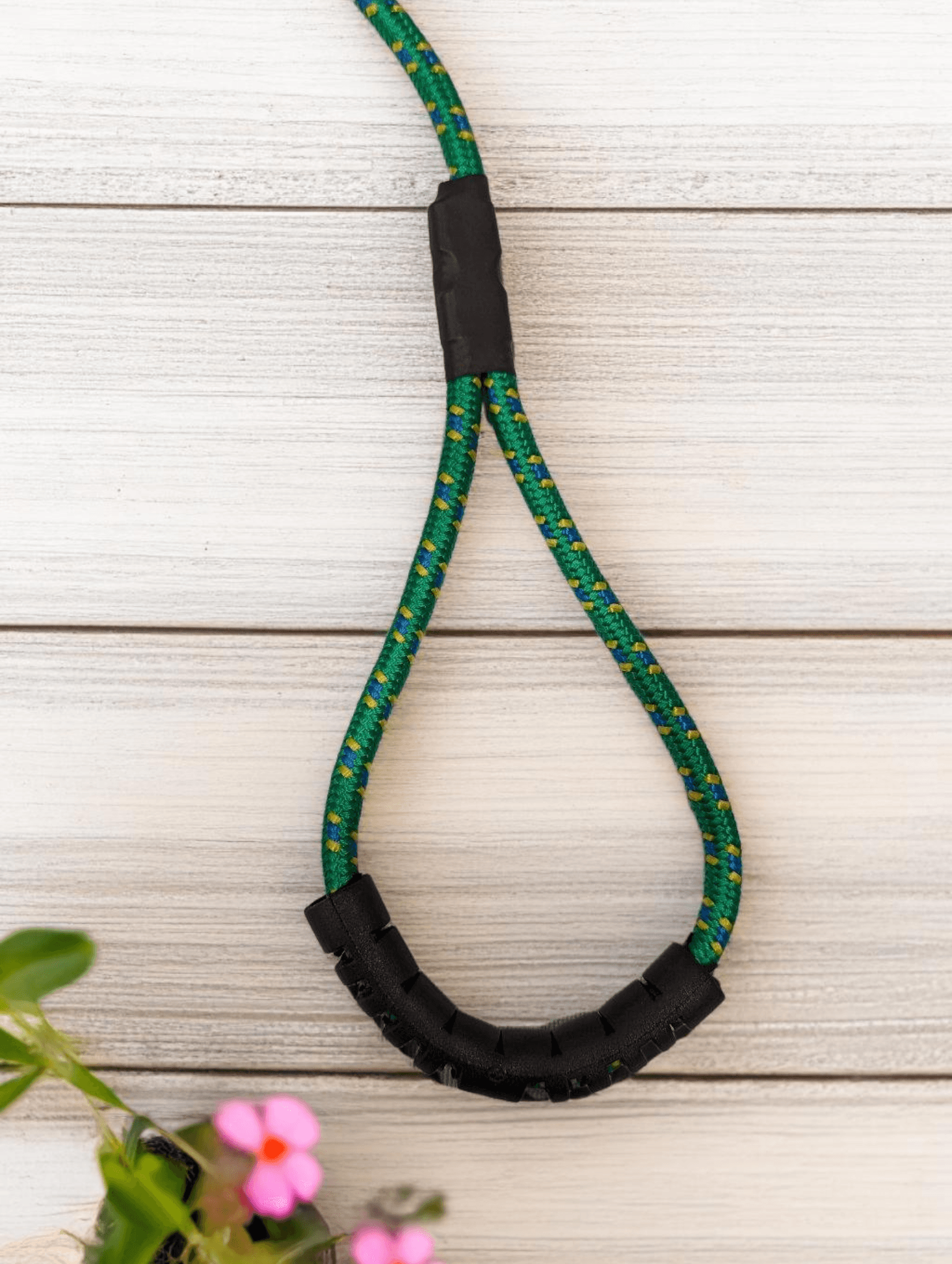 Thunder Tails Classic Rope Leash S- Green/Yellow - Thunder Tails