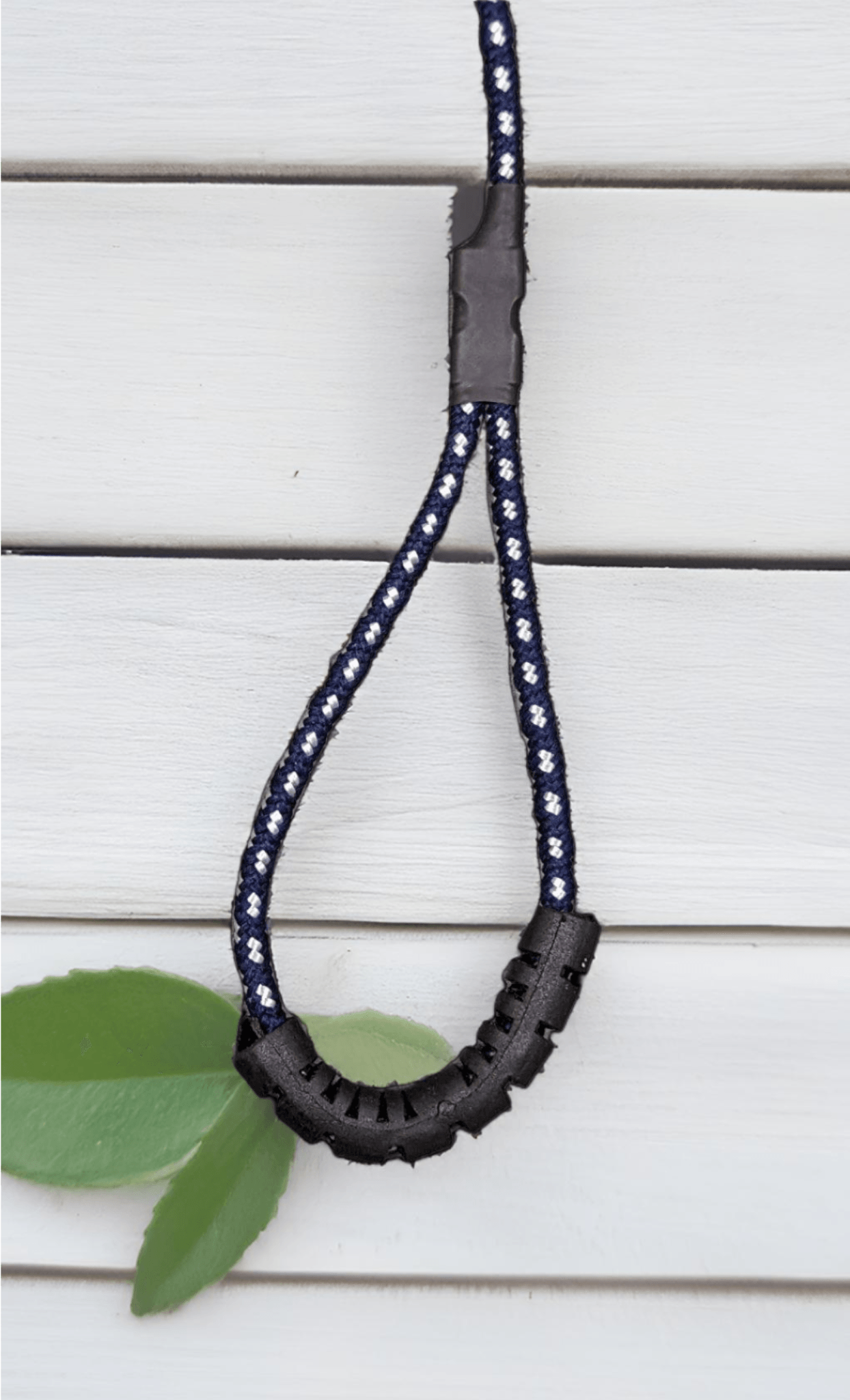 Thunder Tails Classic Rope Leash S- Navy/Sliver - Thunder Tails