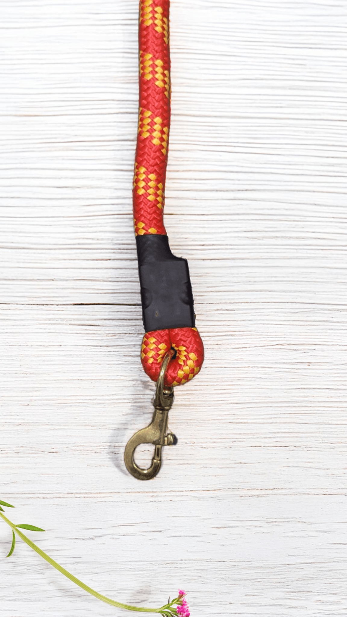 Thunder Tails Classic Rope Leash XL- Red/Yellow - Thunder Tails