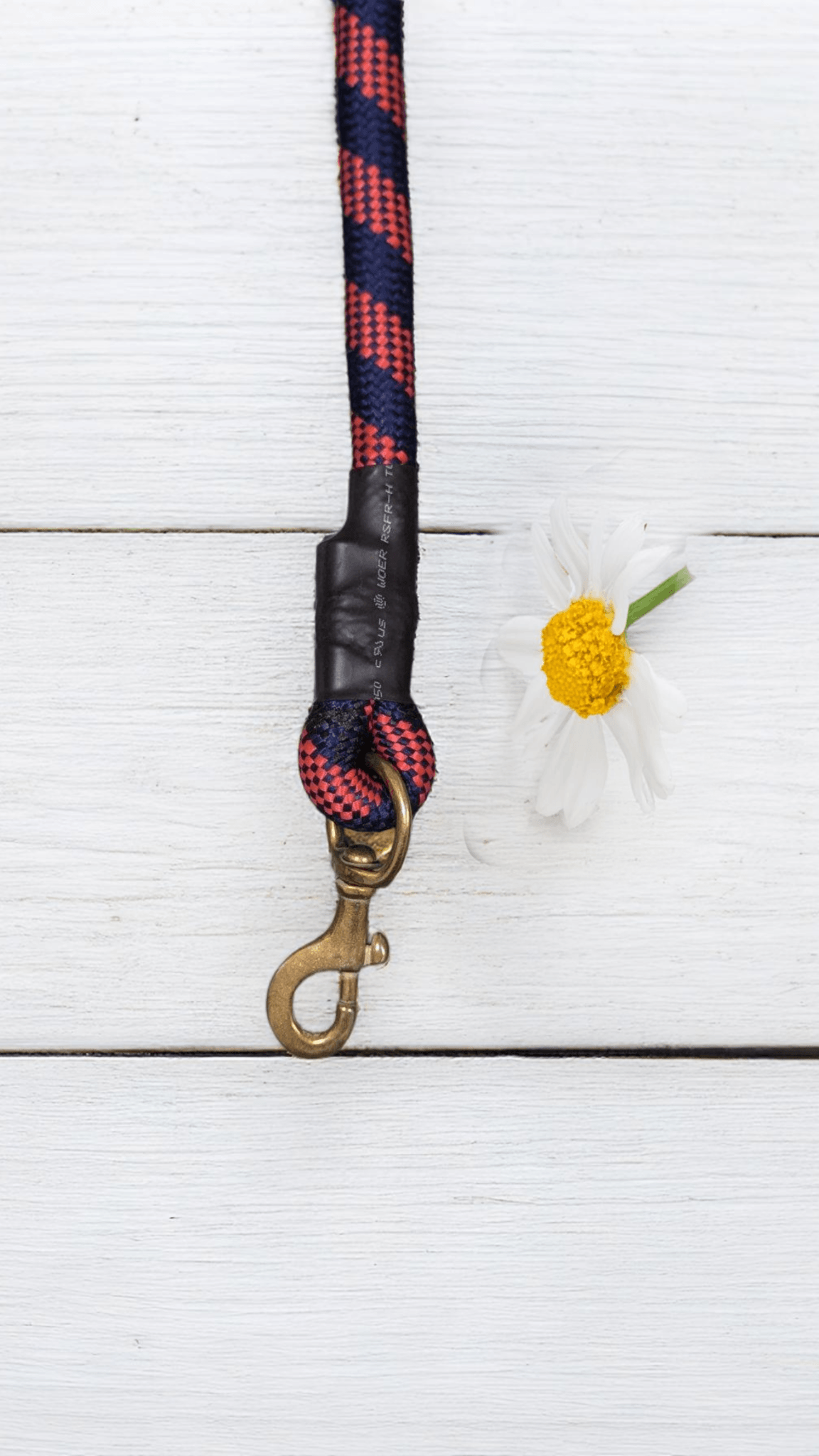 Thunder Tails Classic Rope Leash L- Red/Navy - Thunder Tails