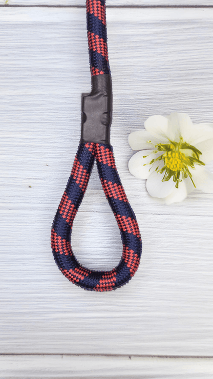 Thunder Tails Classic Rope Leash L- Red/Navy - Thunder Tails