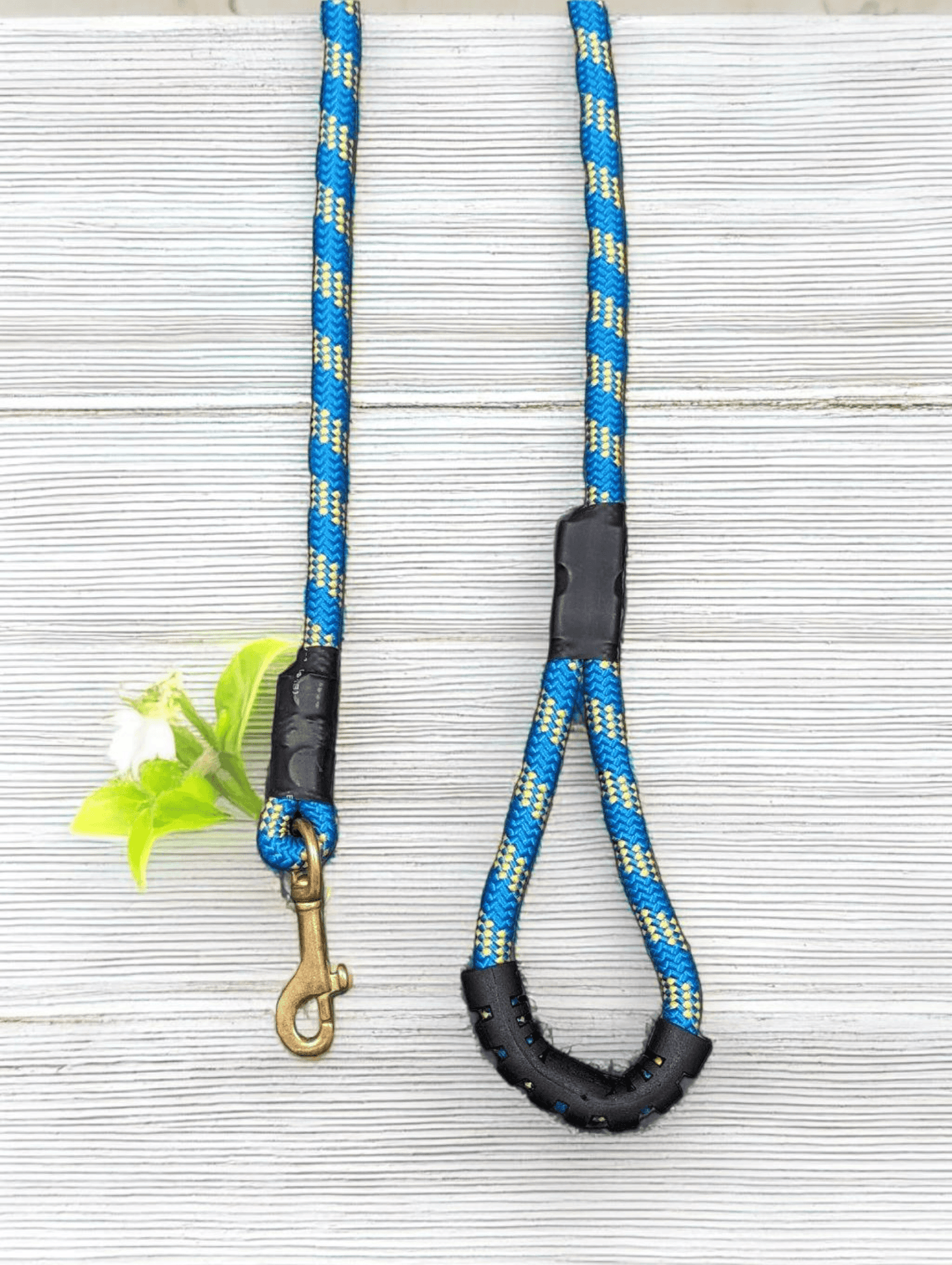 Thunder Tails Classic Rope Leash M- Blue/Yellow - Thunder Tails