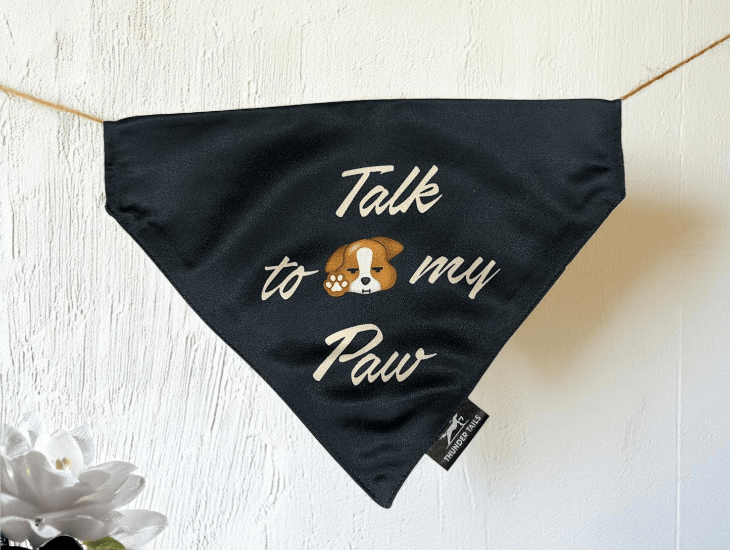 Thunder Tails TALK TO MY PAWS Reversible Bandana - Thunder Tails