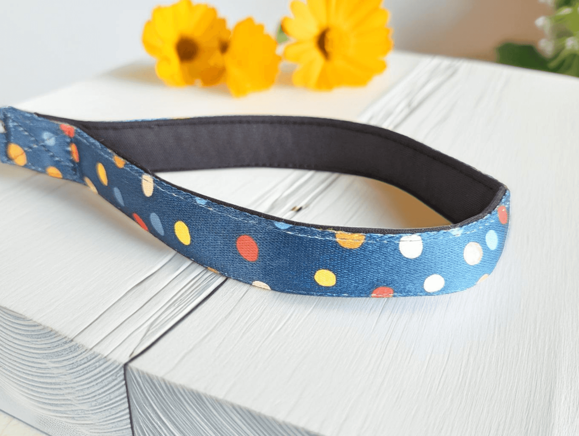 Thunder Tails Elite Nylon Printed Leash- Blue Polka Dot - Thunder Tails