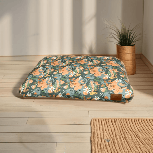 Thunder Tails Moody Mattress Dog Beds- Floral - Thunder Tails