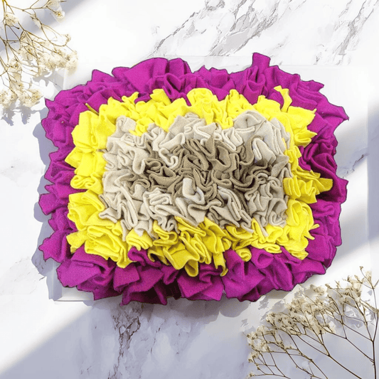 Thunder Tails Treat Trail Snuffle Mats- Purple/Yellow/Beige/Brown - Thunder Tails